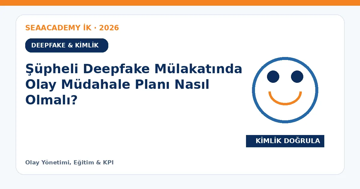 Şüpheli Deepfake Mülakatında Olay Müdahale Planı Nasıl Olmalı?