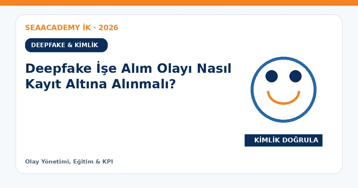 Deepfake İşe Alım Olayı Nasıl Kayıt Altına Alınmalı?