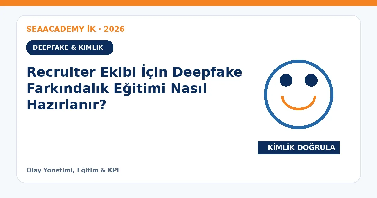 Recruiter Ekibi İçin Deepfake Farkındalık Eğitimi Nasıl Hazırlanır?