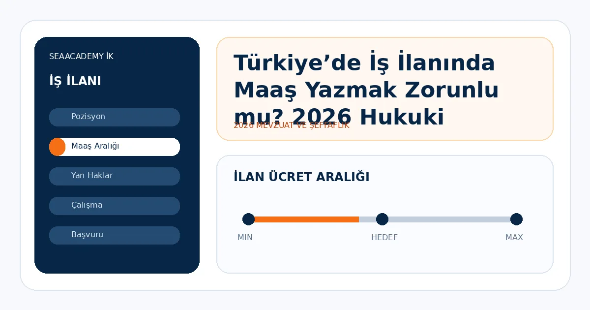 Türkiye’de İş İlanında Maaş Yazmak Zorunlu mu? 2026 Hukuki Çerçeve