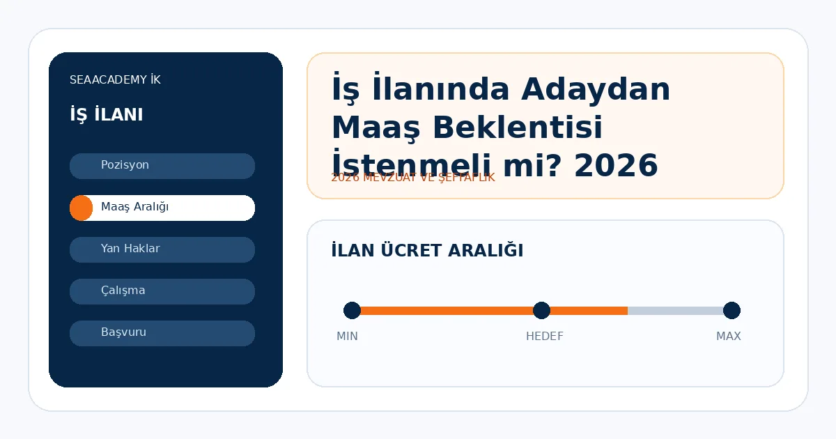 İş İlanında Adaydan Maaş Beklentisi İstenmeli mi? 2026 Yaklaşımı