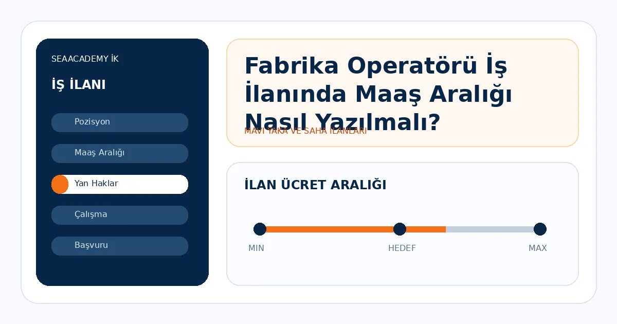 Fabrika Operatörü İş İlanında Maaş Aralığı Nasıl Yazılmalı?