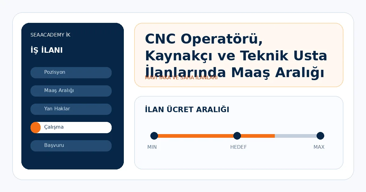 CNC Operatörü, Kaynakçı ve Teknik Usta İlanlarında Maaş Aralığı Nasıl Belirlenir?