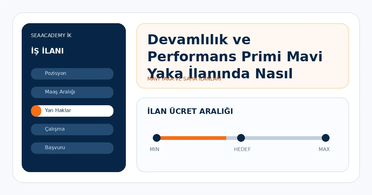 Devamlılık ve Performans Primi Mavi Yaka İlanında Nasıl Yazılmalı?