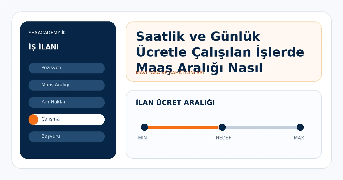Saatlik ve Günlük Ücretle Çalışılan İşlerde Maaş Aralığı Nasıl Yazılır?