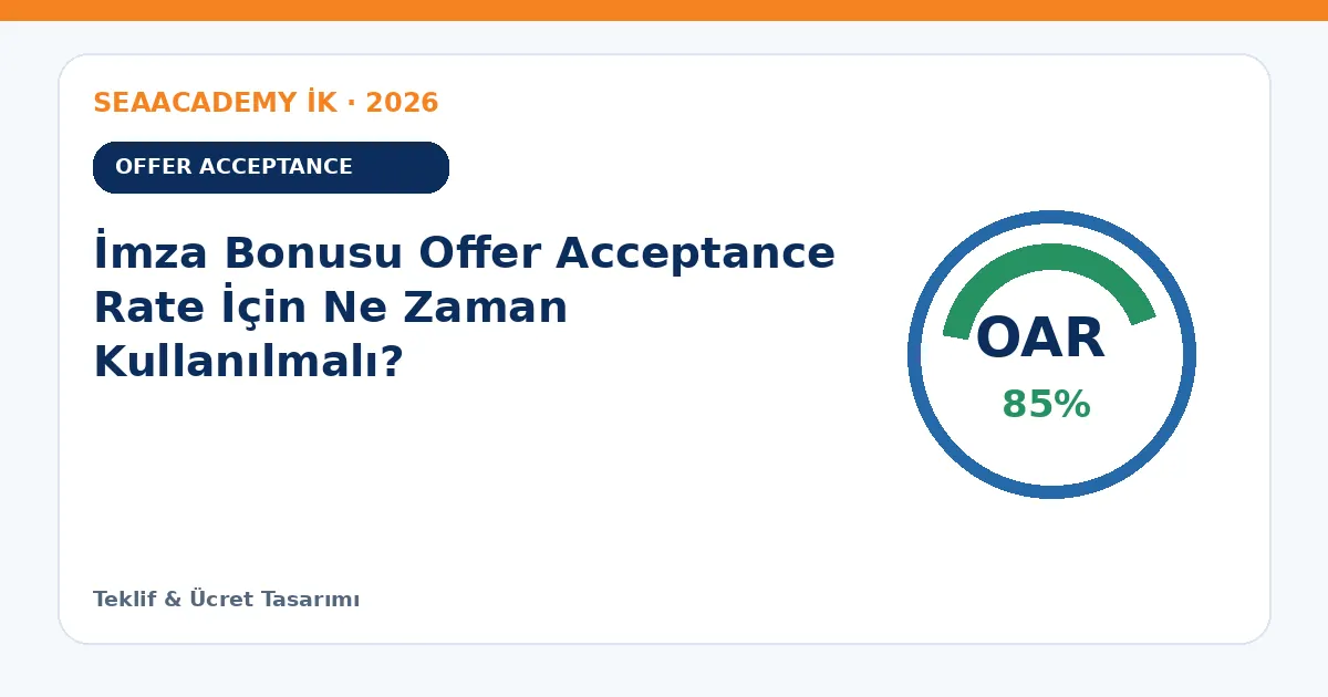 İmza Bonusu Offer Acceptance Rate İçin Ne Zaman Kullanılmalı?