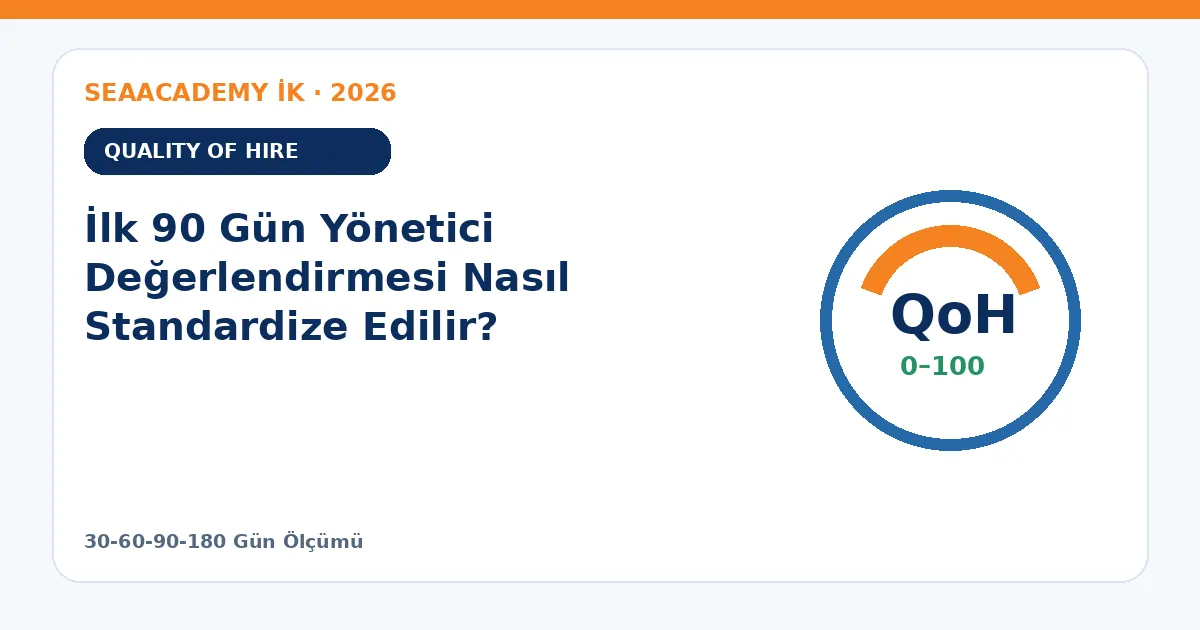 İlk 90 Gün Yönetici Değerlendirmesi Nasıl Standardize Edilir?