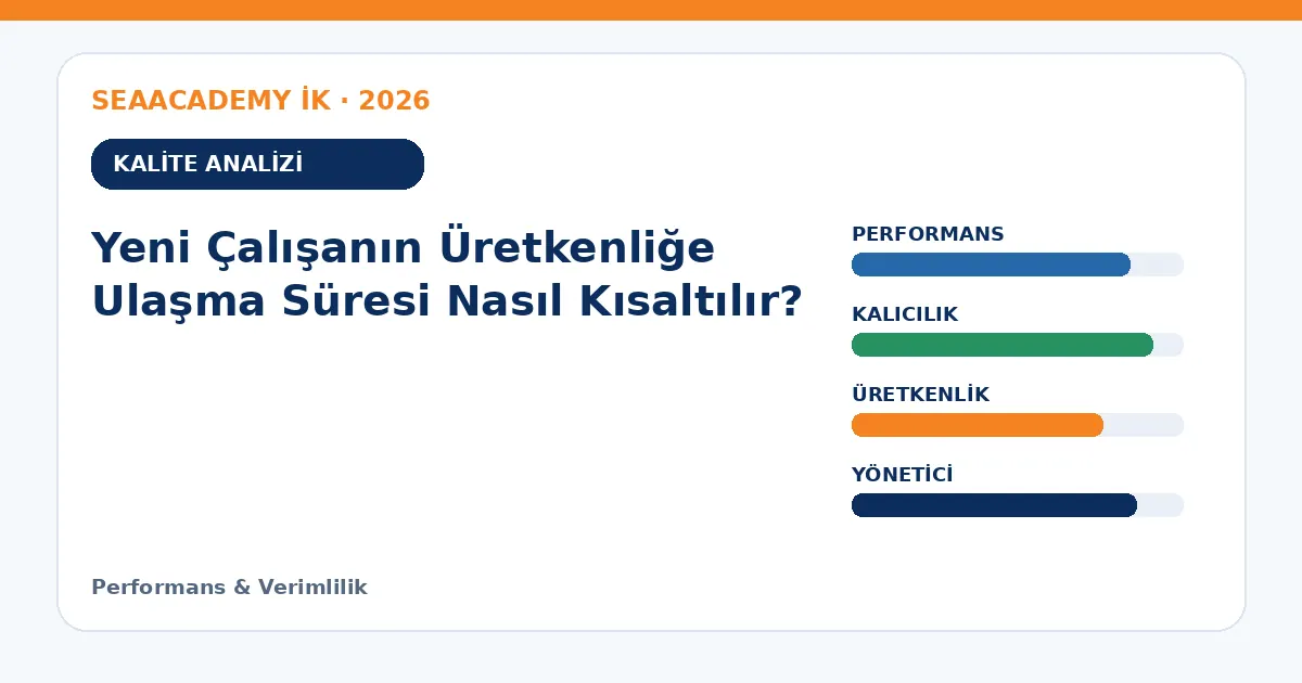 Yeni Çalışanın Üretkenliğe Ulaşma Süresi Nasıl Kısaltılır? analiz görseli