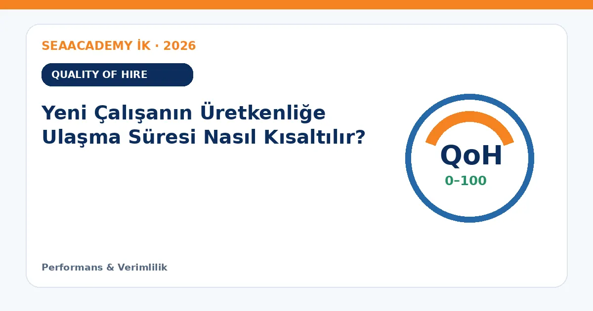 Yeni Çalışanın Üretkenliğe Ulaşma Süresi Nasıl Kısaltılır?
