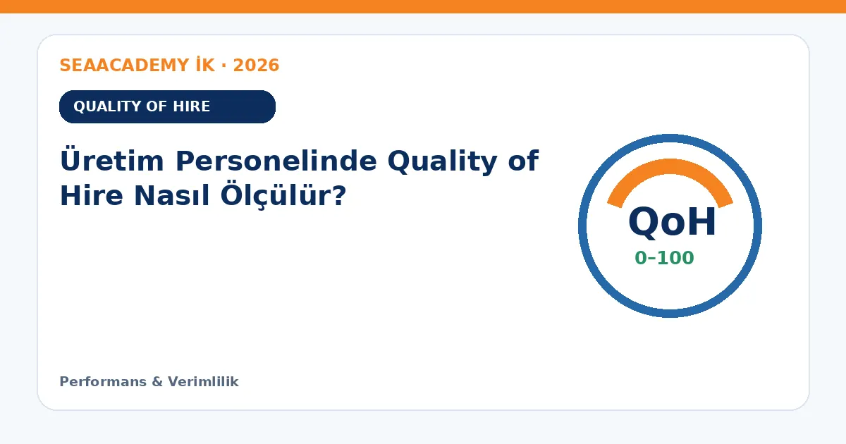 Üretim Personelinde Quality of Hire Nasıl Ölçülür?
