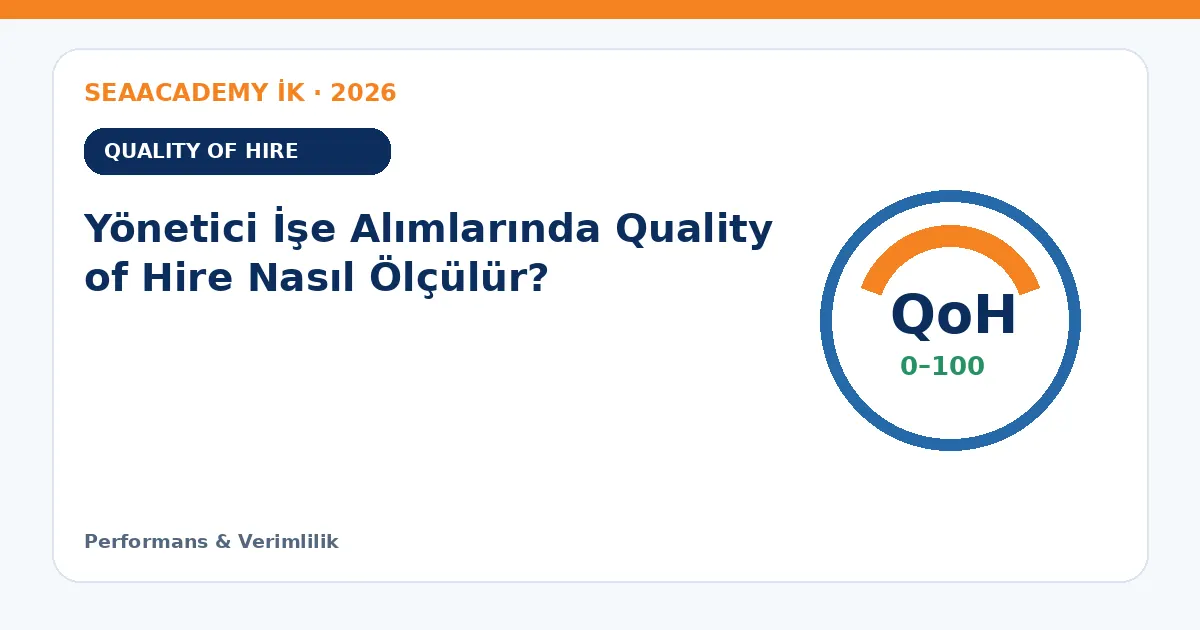 Yönetici İşe Alımlarında Quality of Hire Nasıl Ölçülür?