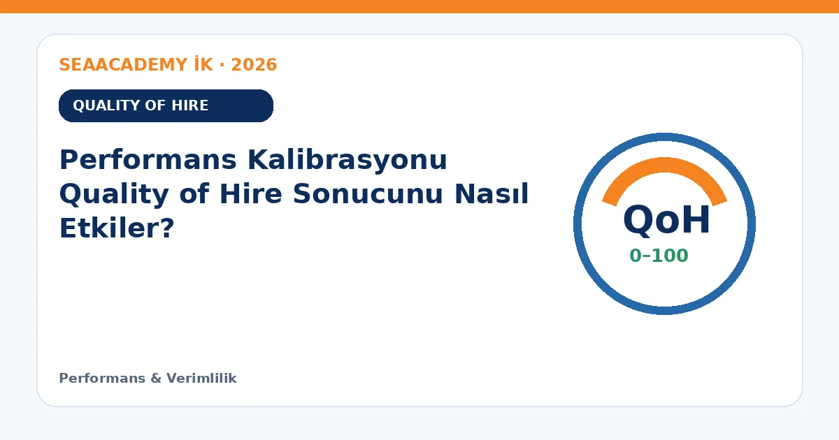 Performans Kalibrasyonu Quality of Hire Sonucunu Nasıl Etkiler?