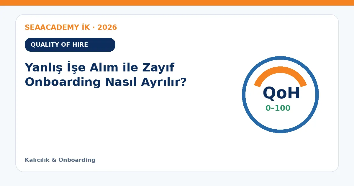 Yanlış İşe Alım ile Zayıf Onboarding Nasıl Ayrılır?