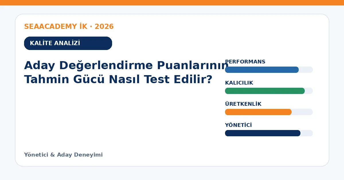 Aday Değerlendirme Puanlarının Tahmin Gücü Nasıl Test Edilir? analiz görseli