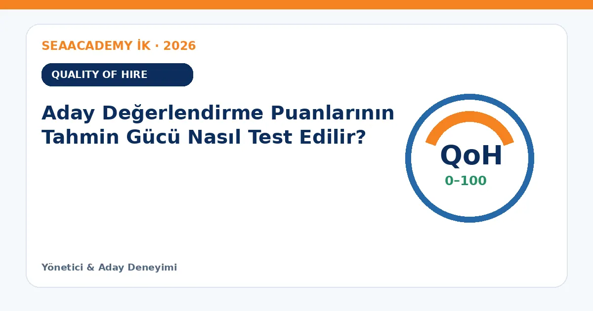 Aday Değerlendirme Puanlarının Tahmin Gücü Nasıl Test Edilir?