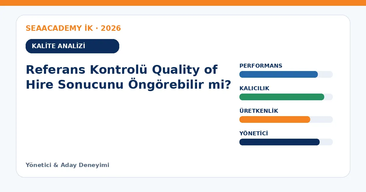Referans Kontrolü Quality of Hire Sonucunu Öngörebilir mi? analiz görseli