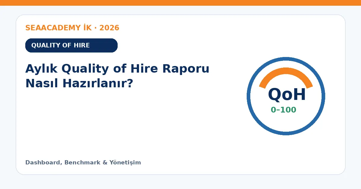 Aylık Quality of Hire Raporu Nasıl Hazırlanır?
