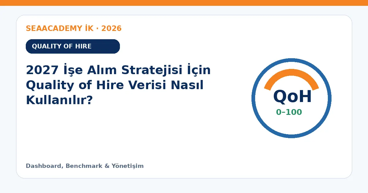 2027 İşe Alım Stratejisi İçin Quality of Hire Verisi Nasıl Kullanılır?