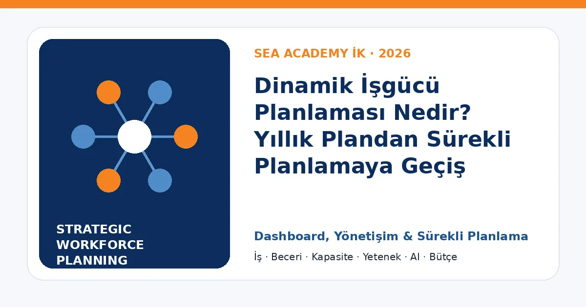 Dinamik İşgücü Planlaması Nedir? Yıllık Plandan Sürekli Planlamaya Geçiş