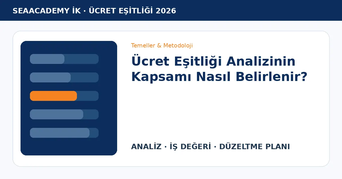 Ücret Eşitliği Analizinin Kapsamı Nasıl Belirlenir?
