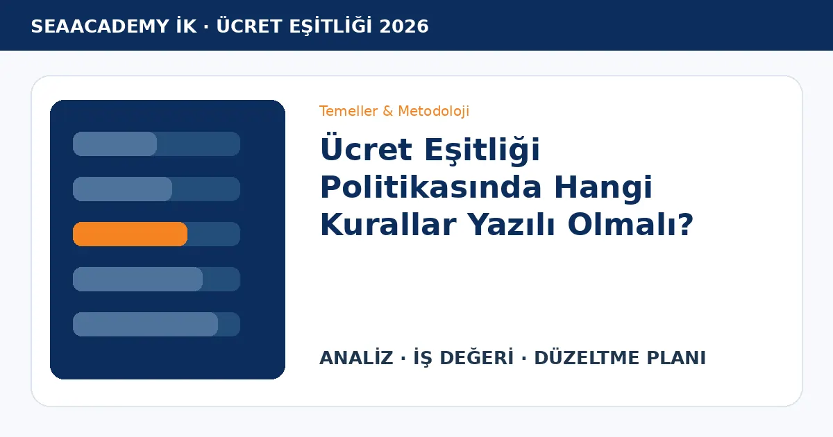 Ücret Eşitliği Politikasında Hangi Kurallar Yazılı Olmalı?