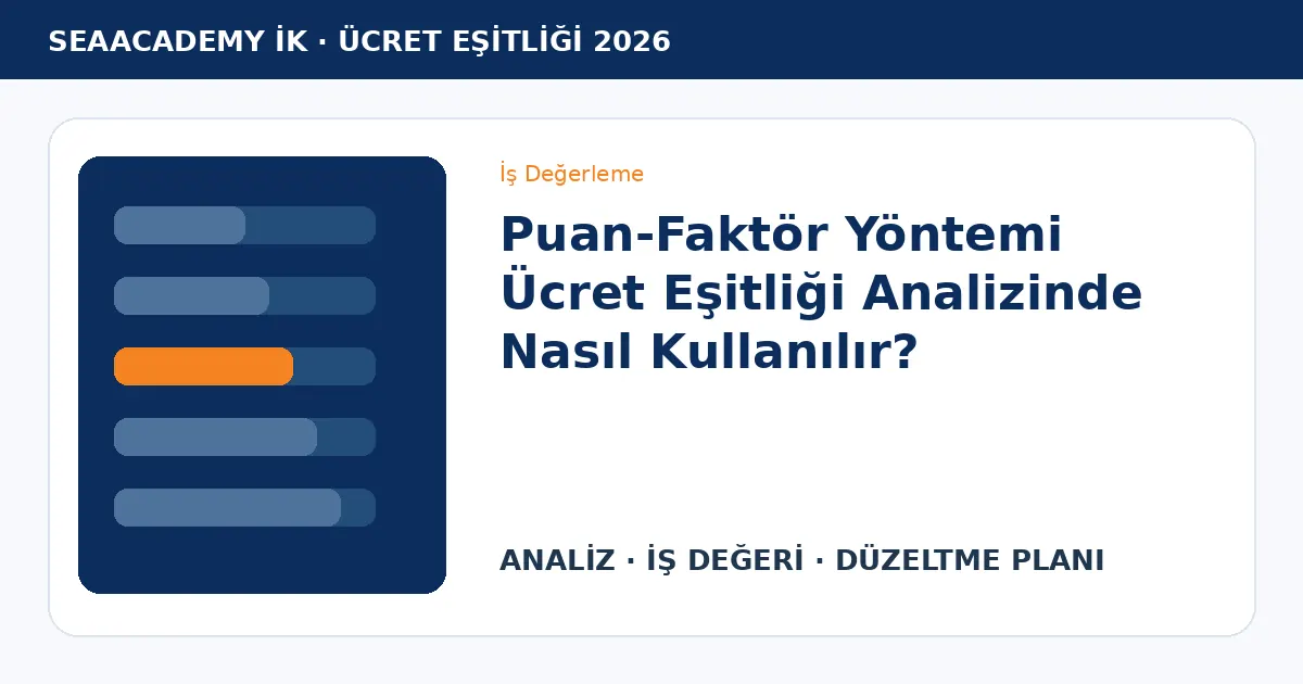 Puan-Faktör Yöntemi Ücret Eşitliği Analizinde Nasıl Kullanılır?