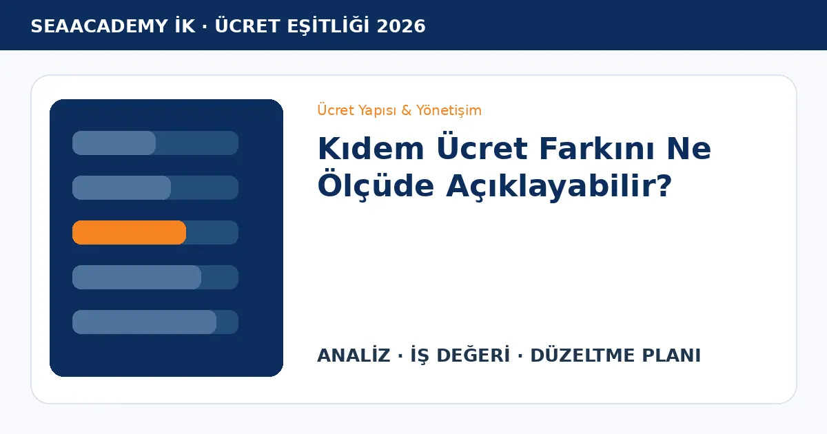 Kıdem Ücret Farkını Ne Ölçüde Açıklayabilir?