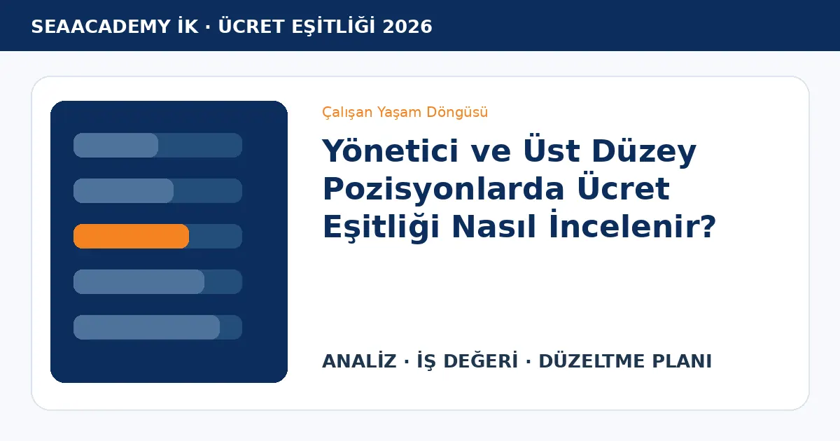 Yönetici ve Üst Düzey Pozisyonlarda Ücret Eşitliği Nasıl İncelenir?