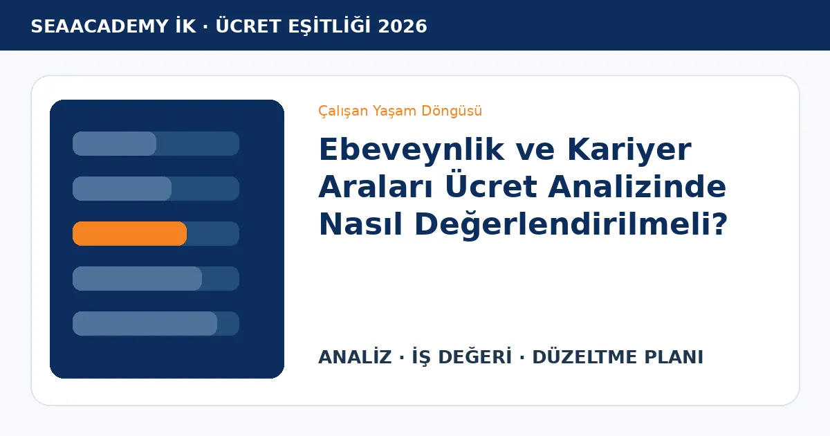 Ebeveynlik ve Kariyer Araları Ücret Analizinde Nasıl Değerlendirilmeli?