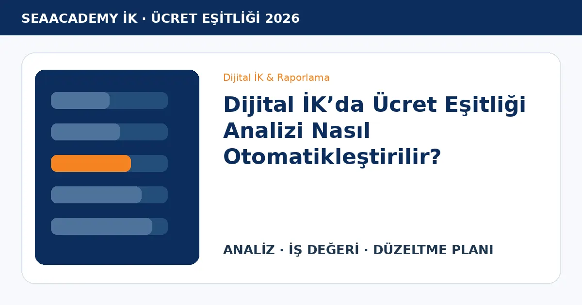 Dijital İK’da Ücret Eşitliği Analizi Nasıl Otomatikleştirilir?