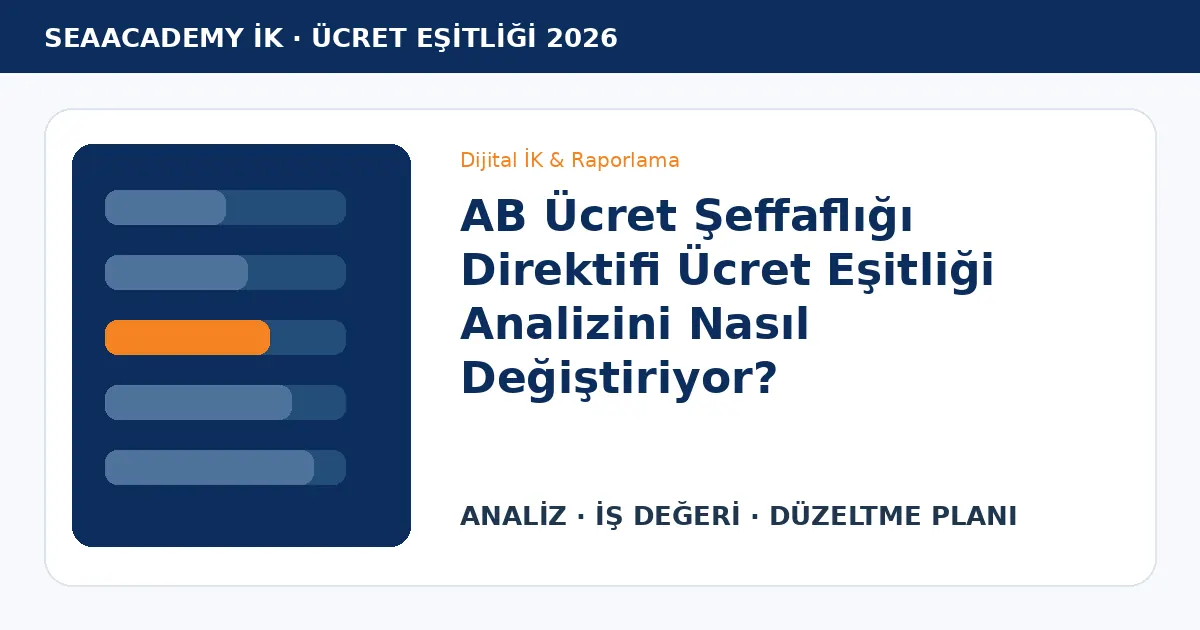 AB Ücret Şeffaflığı Direktifi Ücret Eşitliği Analizini Nasıl Değiştiriyor?
