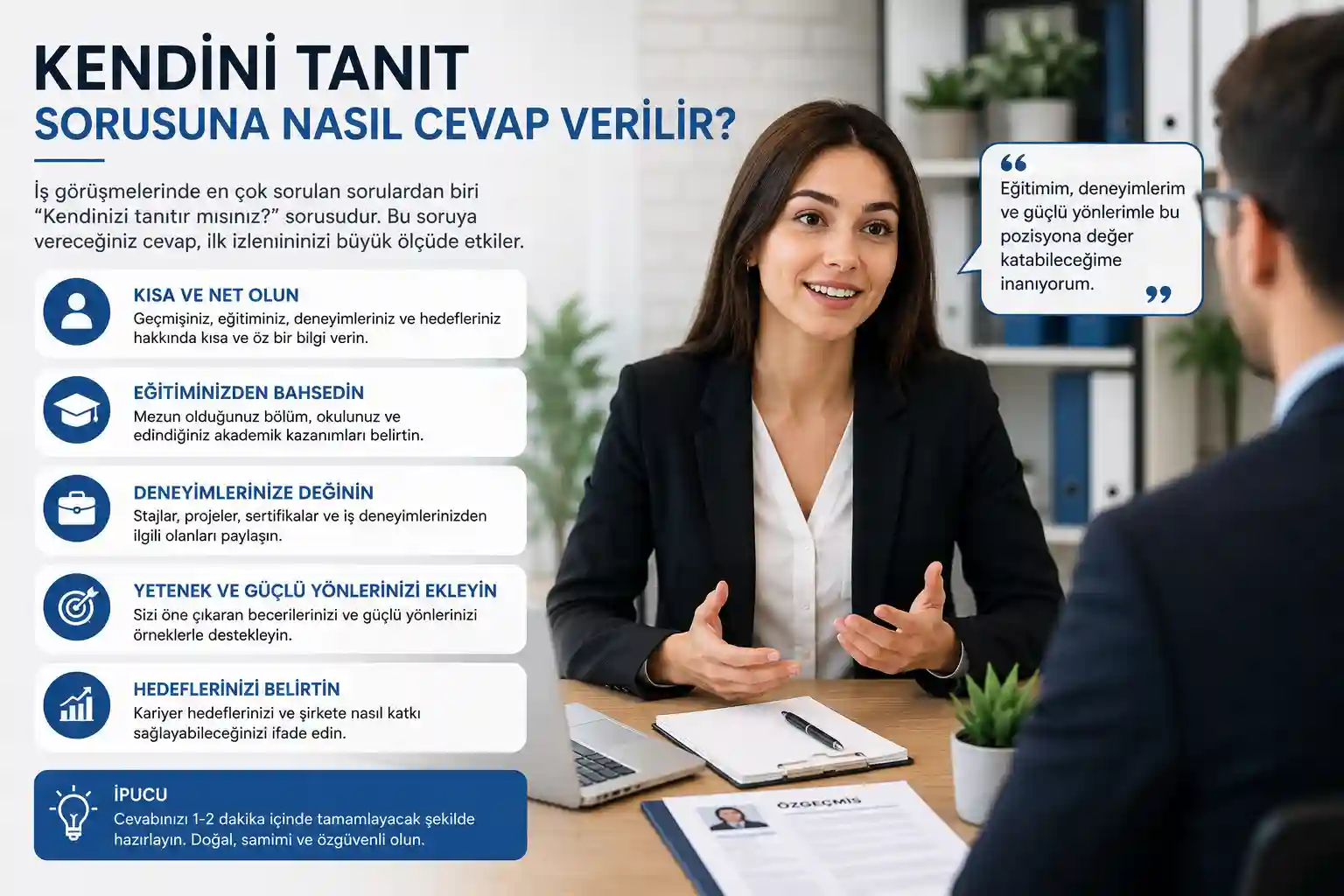 Kendinizi tanıtır mısınız sorusu