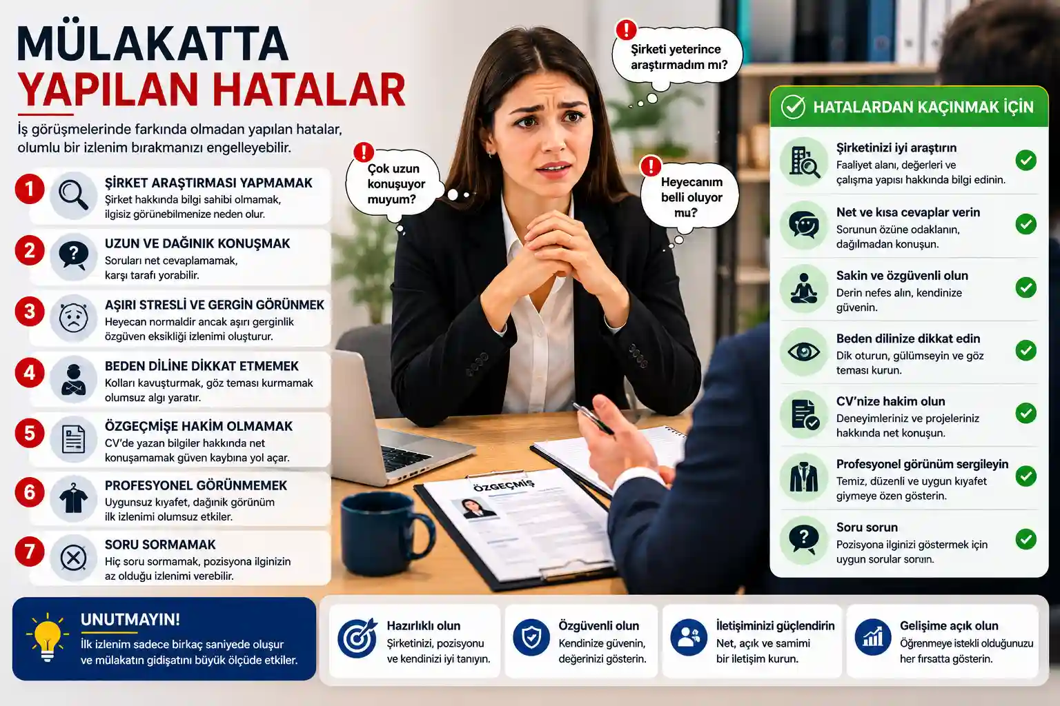 Mülakatta yapılan hatalar