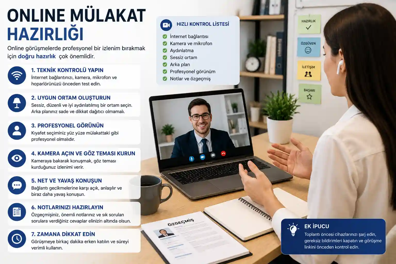 Online mülakat hazırlığı