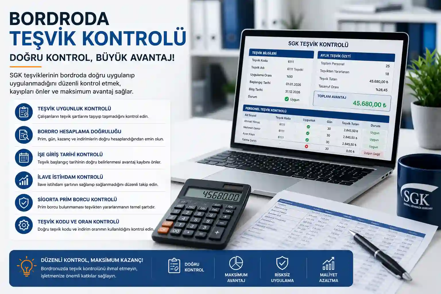 Bordro teşvik kontrolü
