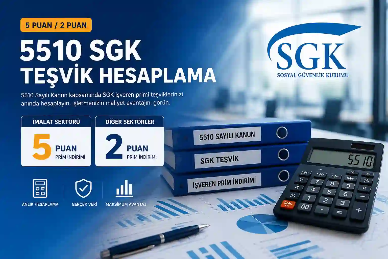 5510 SGK teşvik hesaplama