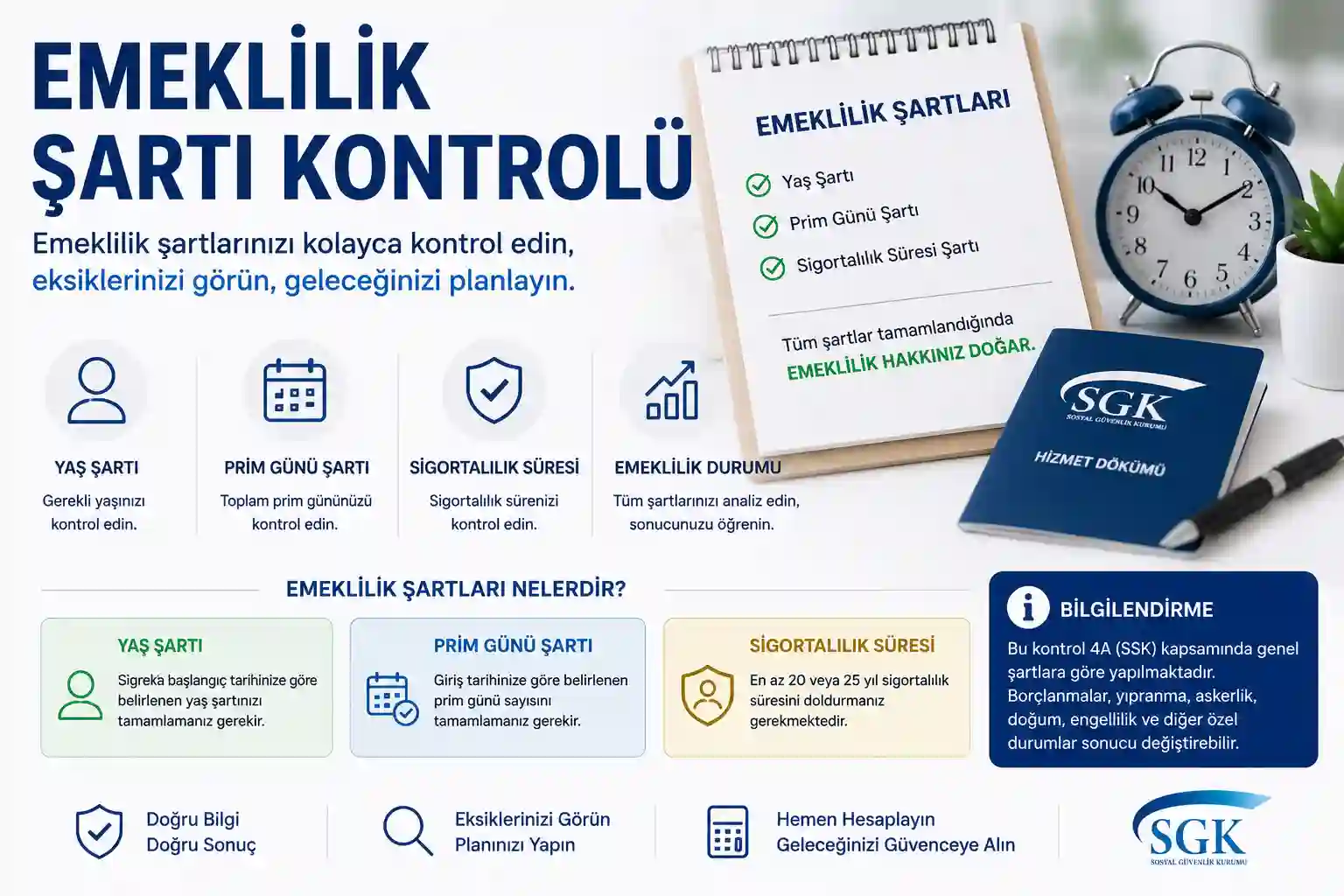 Emeklilik şartı kontrolü