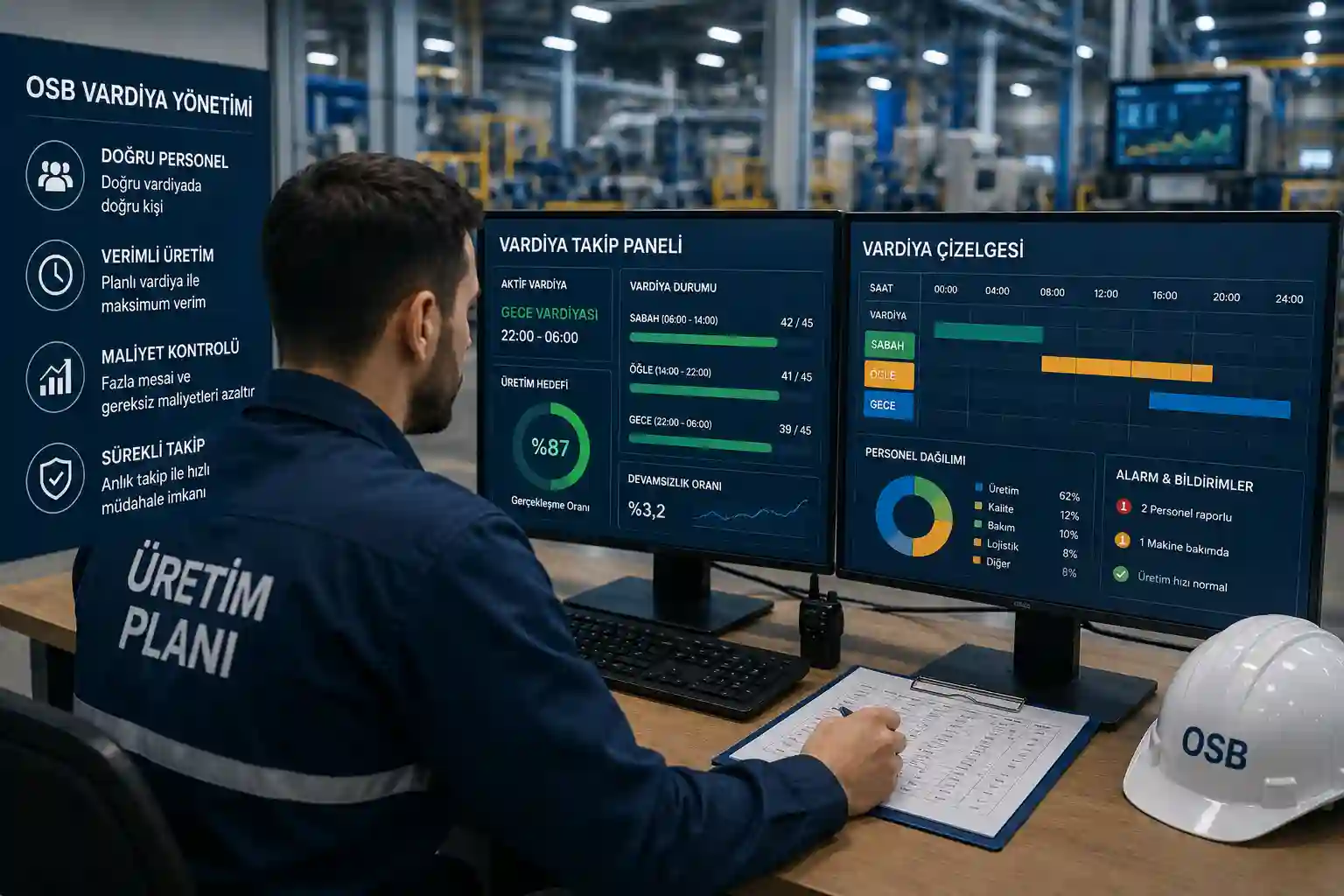 OSB firmaları için vardiya takibi