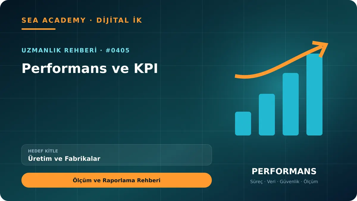 Üretim ve Fabrikalar İçin Performans ve KPI: Ölçüm ve Raporlama Rehberi kapak görseli