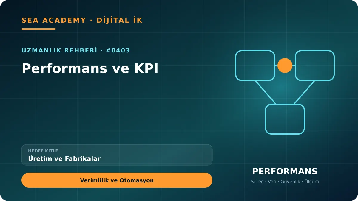 Üretim ve Fabrikalar İçin Performans ve KPI: Verimlilik ve Otomasyon için özgün rehber kapağı