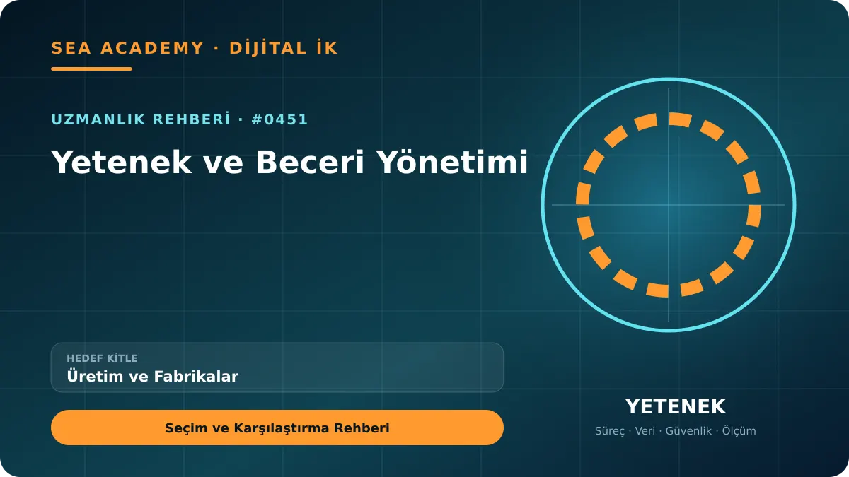 Üretim ve Fabrikalar İçin Yetenek ve Beceri Yönetimi: Seçim ve Karşılaştırma Rehberi için özgün rehber kapağı