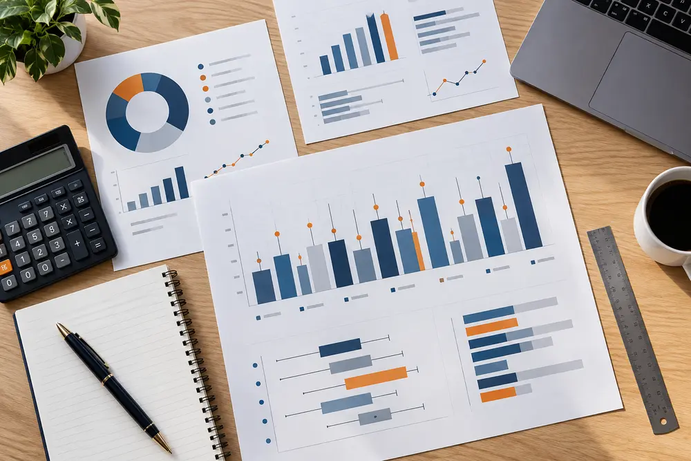 Ücret kademeleri ve maaş benchmarkı grafiklerini inceleyen insan kaynakları uzmanı