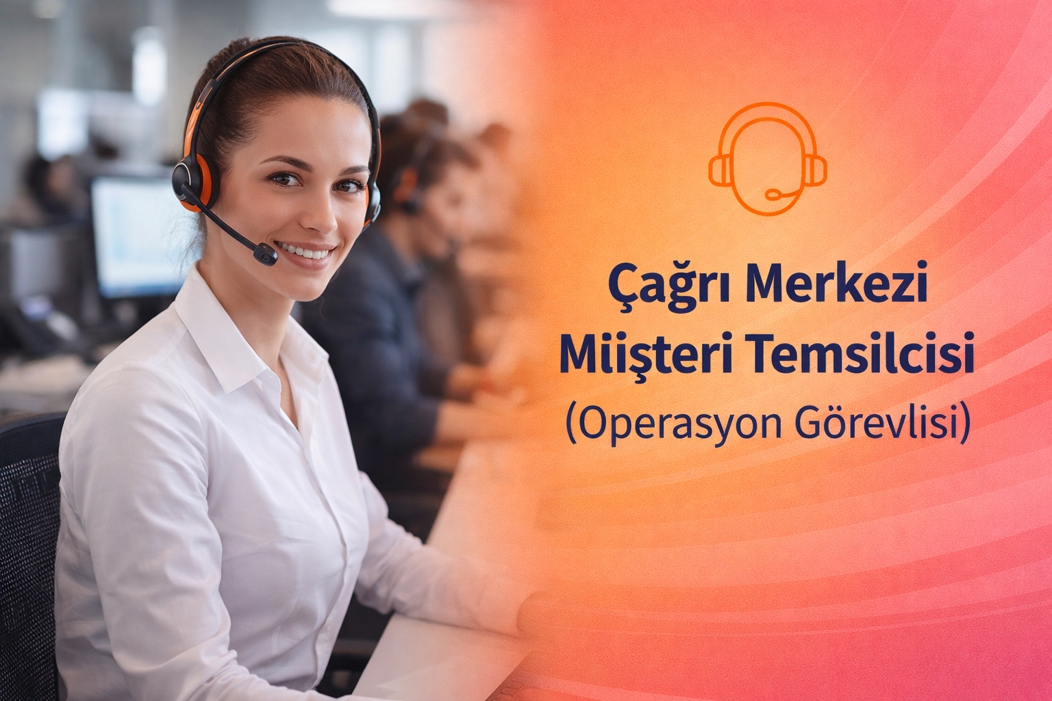 Çağrı merkezi müşteri temsilcileri operasyon görseli