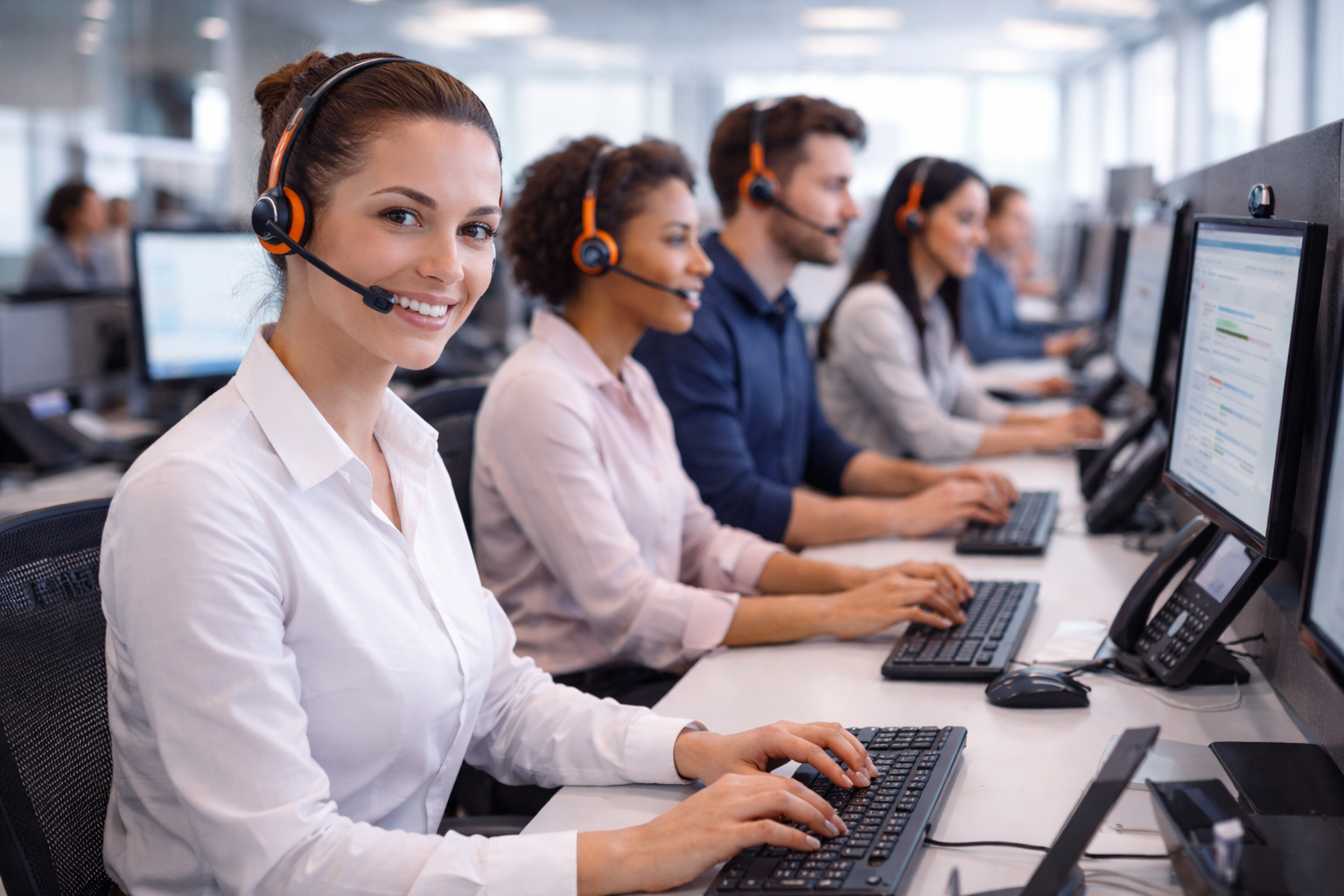 Inbound çağrı merkezi ekibi ofis görseli