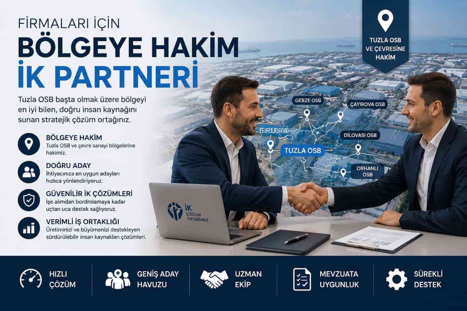 Tuzla OSB firmaları için personel talep ve işe alım hizmeti