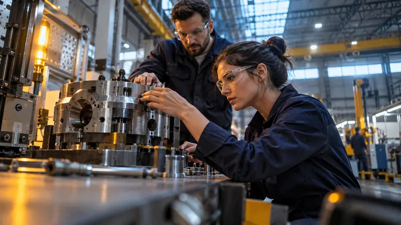 Üretim, metal ve makine için temsili çalışma ortamı