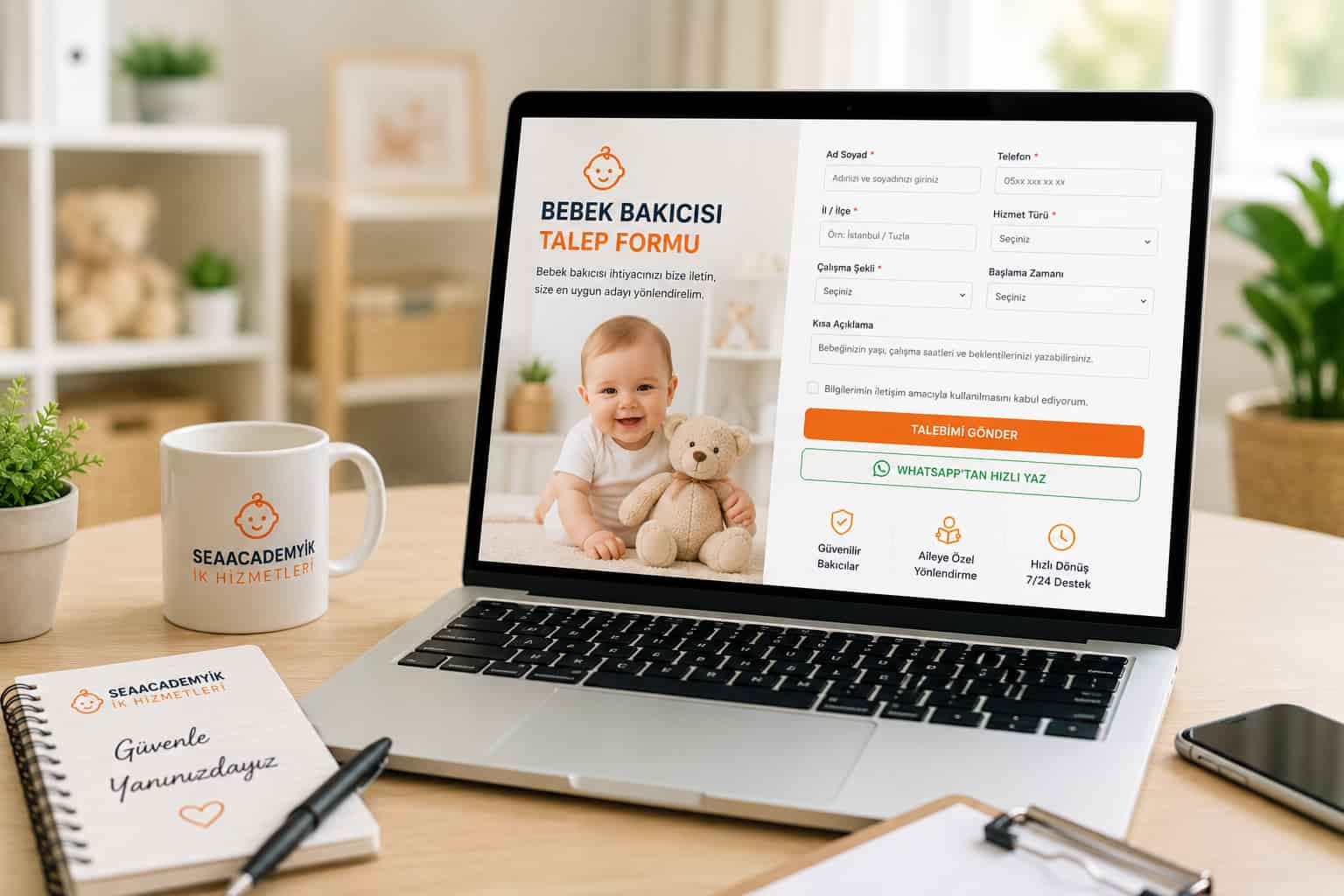 Bebek bakıcısı talep formu