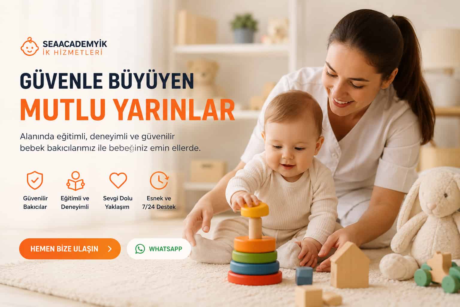 Güvenilir bebek bakıcısı hizmeti Seaacademyik