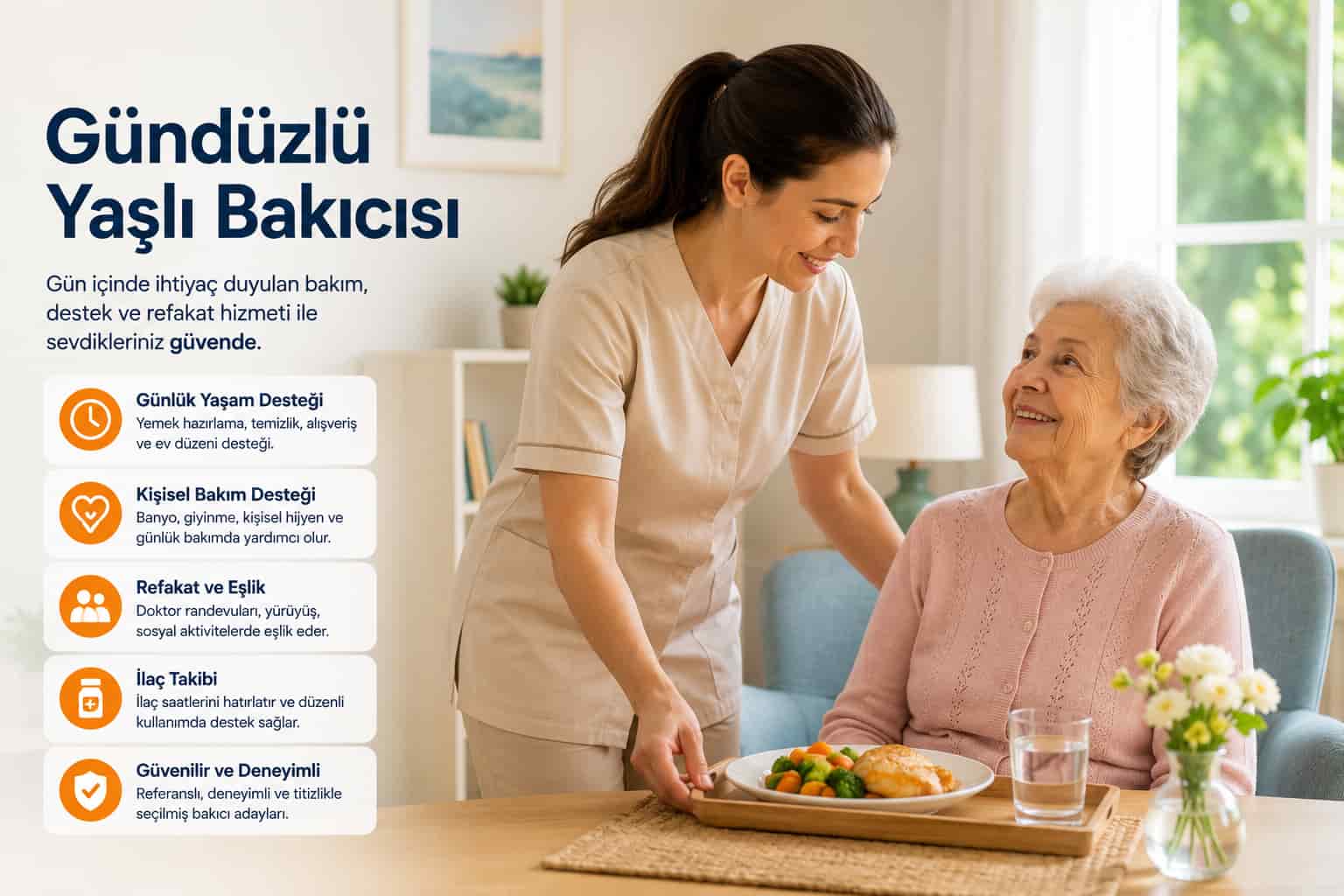 Gündüzlü yaşlı bakıcısı hizmeti
