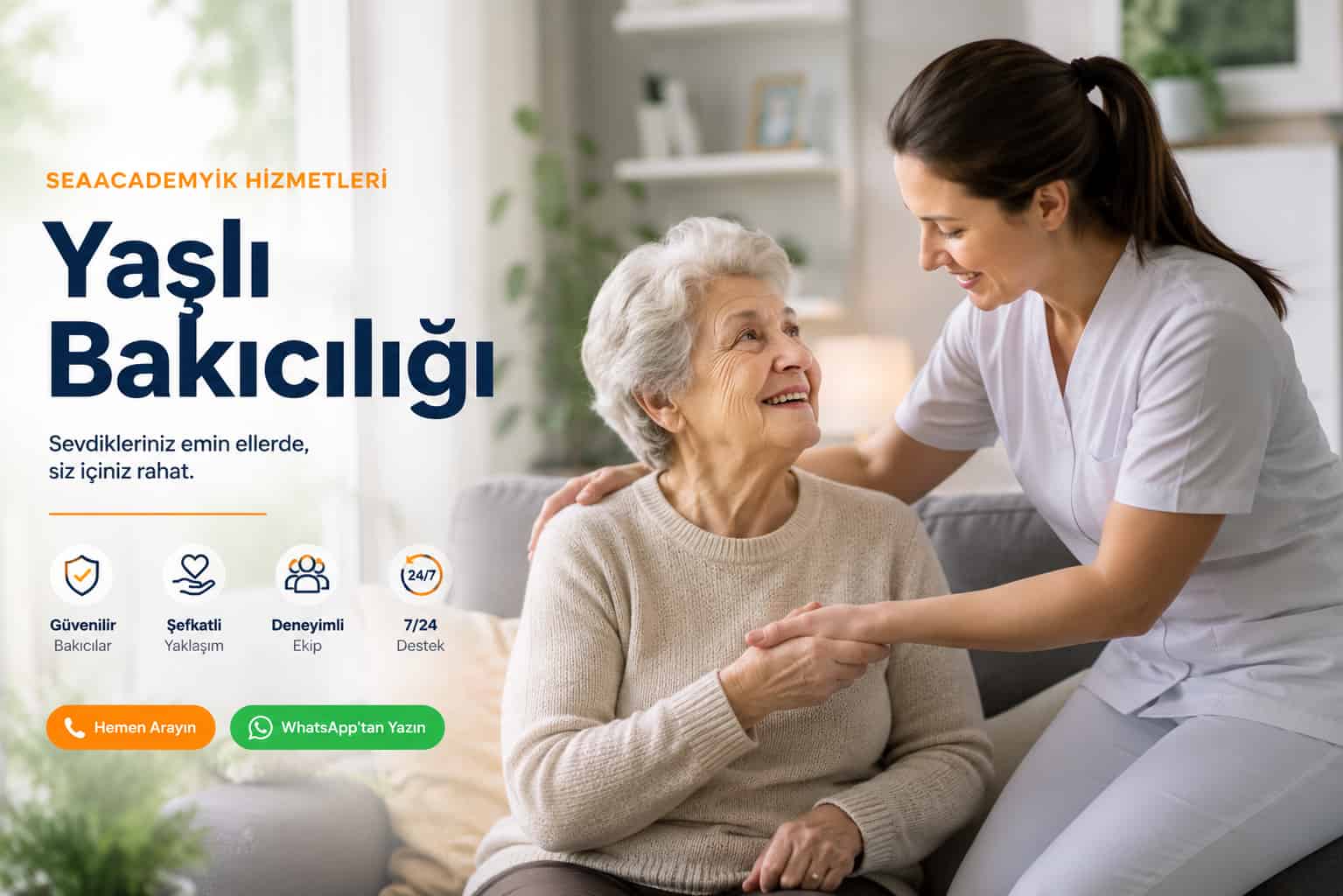 Seaacademyik güvenilir yaşlı bakıcısı hizmeti